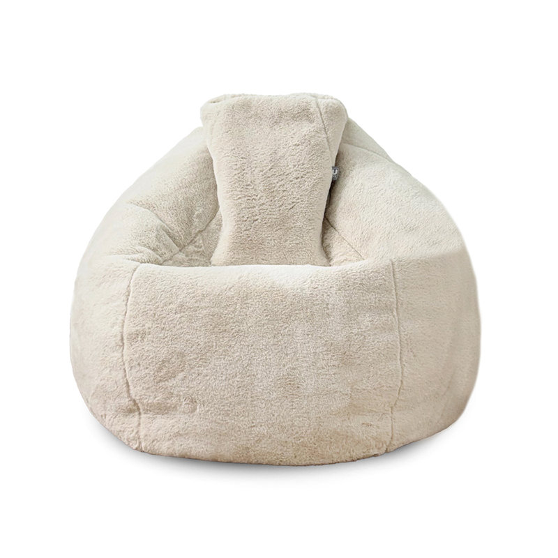 rucomfy Beanbags Hygge Faux Fur Bean Bag Chair for Adults - Extra Large Luxurious Fluffy Seating for Home Lounge and Bedroom - Arrives with Filling - 80 x 110cm