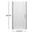 MP 30" W x 67" H Hinged Semi-Frameless Shower Door-42572258-42572261