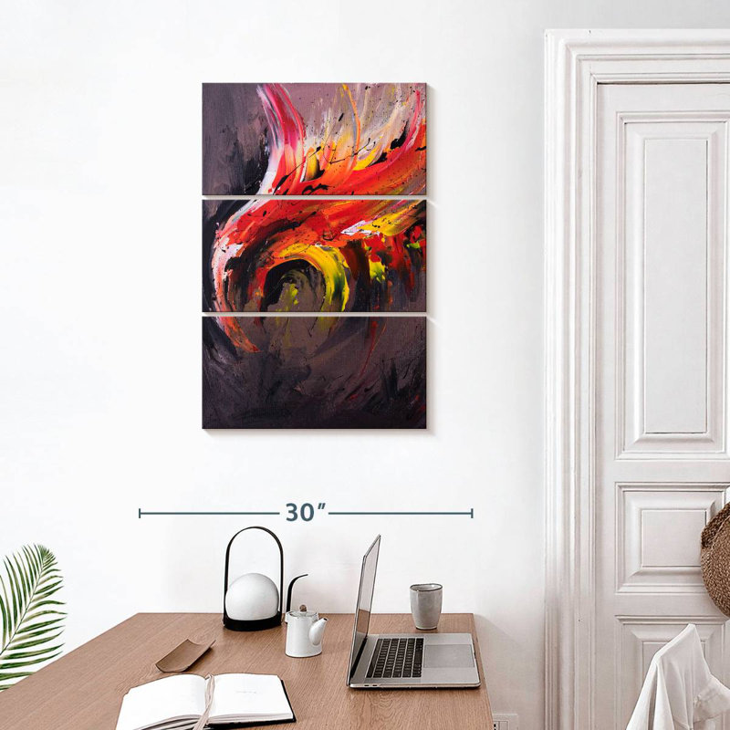 Brampt abstrait Phoenix, H 32 po x l 20 po