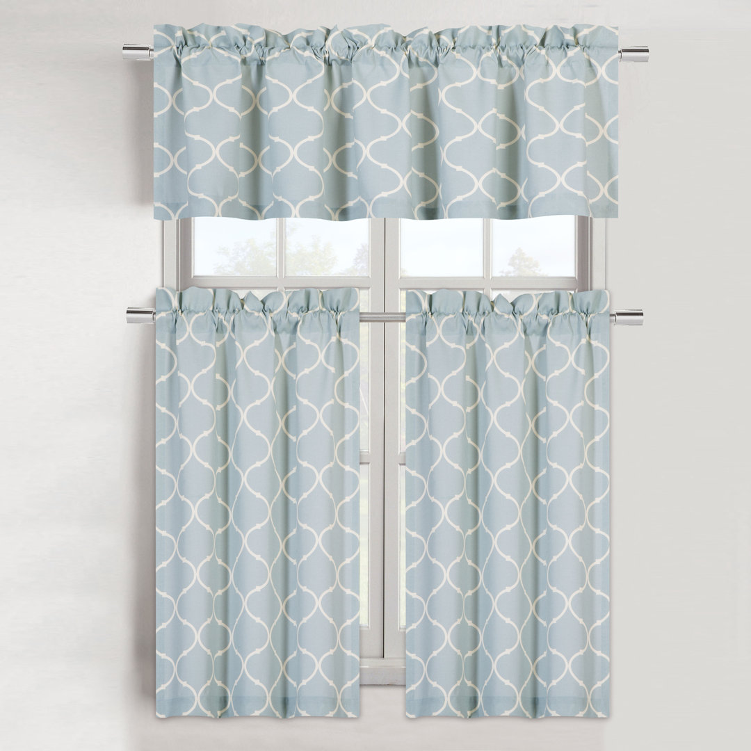 Larocca Geometric Kitchen Curtain Winston Porter 