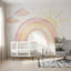 Papier peint pastel arc-en-ciel aquarelle rayons du soleil amovible-564829719-564829706