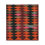 Vintage Persian Karadagh Tribal Kilim In Polychromatic Diamonds By Rug & Kilim