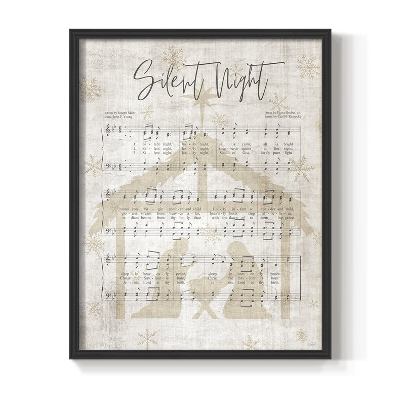 «Silent Night Song», reproduction d'art encadrée, Noir, H 30 po x l 24 po