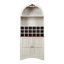 Armoire arquée en bois avec support à vin amovible et tablettes réglables-1063257147