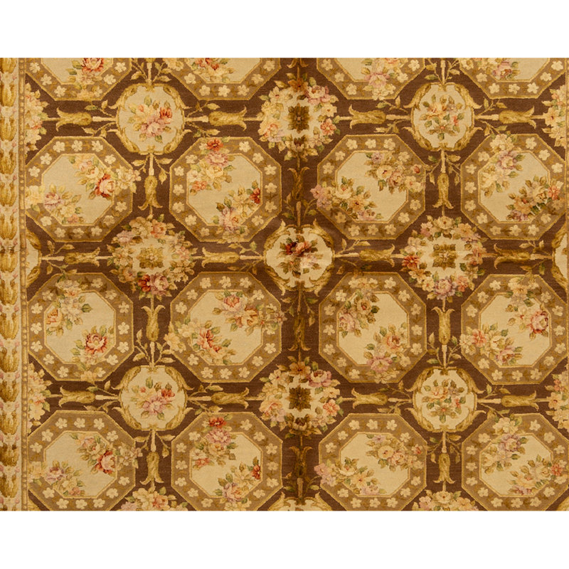 Handmade Silk and Wool Area Rug