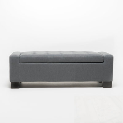 Bench with flip top storage and Tufted seat