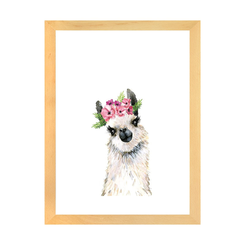 Charmante couronne de Lama par Mercedes Lopez charro-impression, Blanc, H 32 po x l 24 po x P 1 po