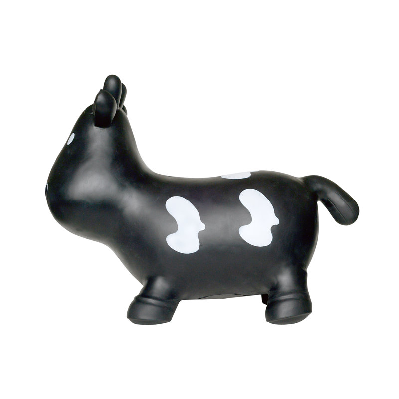 Vache gonflable avec trémies, Noir / blanc