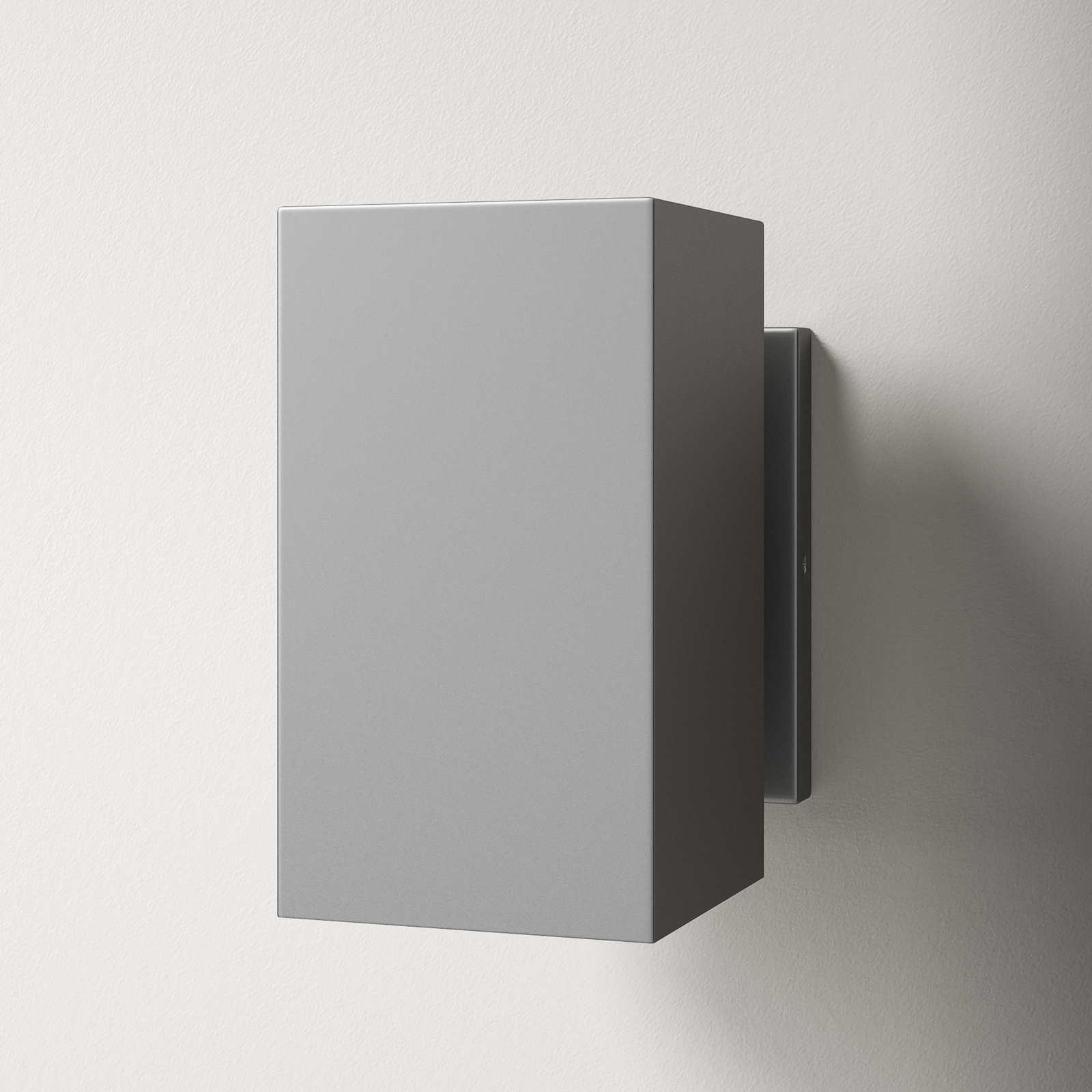 Dyer Single Light Outdoor Wall Light, Painted Brushed Nickel, 9" H x 5" W x 5" D, No