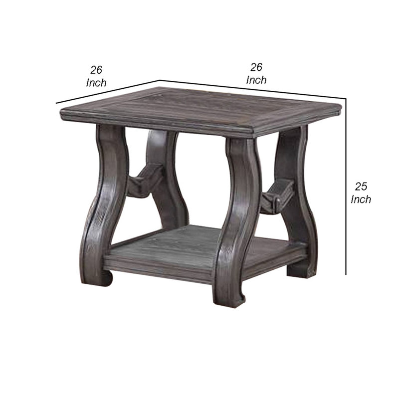 Reini Solid Wood End Table