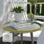 Round Metal Outdoor Side Table , 40cm cm W 40cm cm D