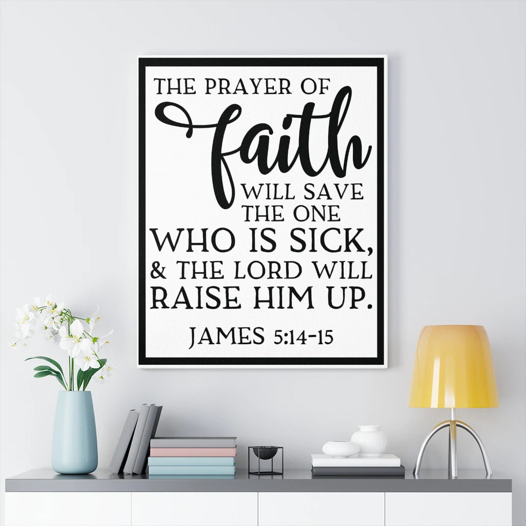 Prayer Of Faith - Wrapped Canvas Print