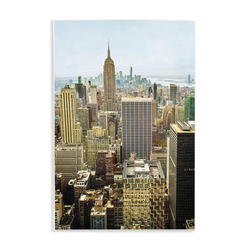 Plaque murale surplombant des bâtiments urbains, design par Seven Trees Design, H 15 po x l 10 po