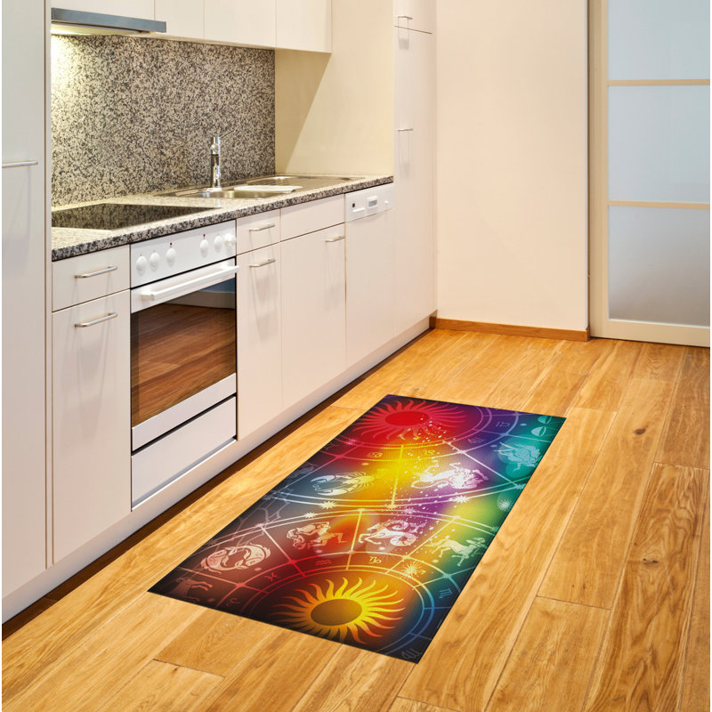 Astrology High Density Long Fiber Poly Threads Decorative Area Rug Carpet, Rectangle 2'7" x 5'