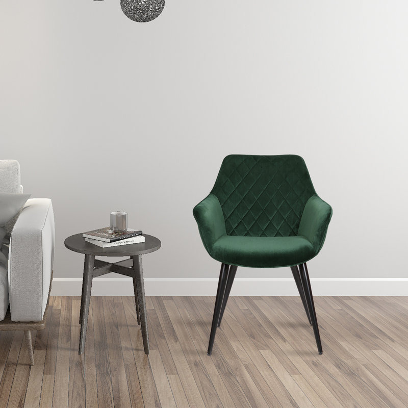 Alinblot Upholstered Armchair, Green Velvet