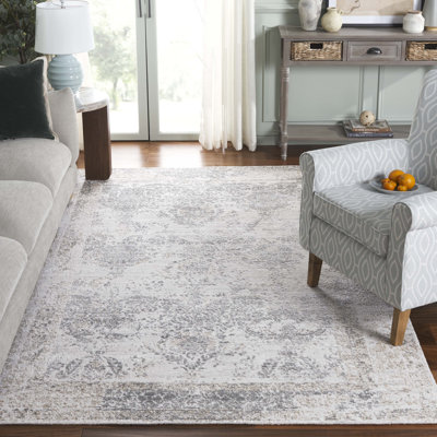 Tapis oriental beige / vert clair en laine / coton tissé à la main Bedford