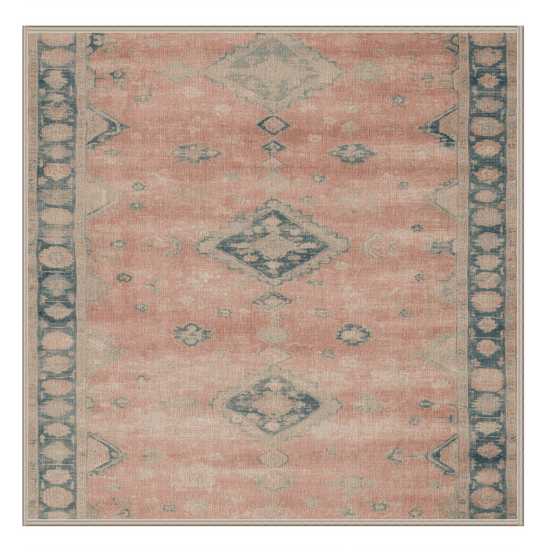 Tapis beige surteint lavable à la machine, Carré 5 pi