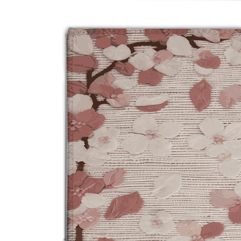 Tapis d'intérieur et d'extérieur gris Botanical, Rectangulaire 8 pi x 10 pi