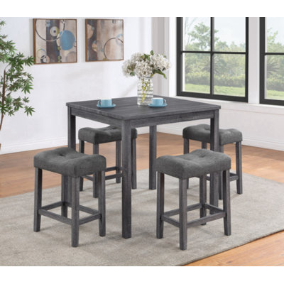 Dereham 5 Pieces Square Counter Height Set 