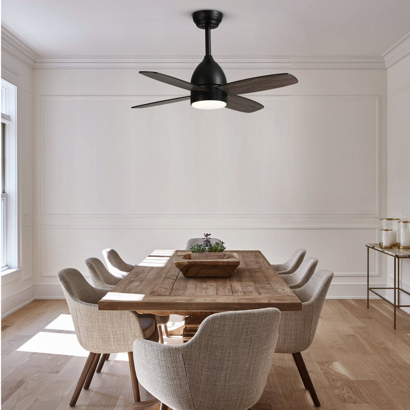 36.6'' Black Ceiling Fan With Remote Control And Light Kit