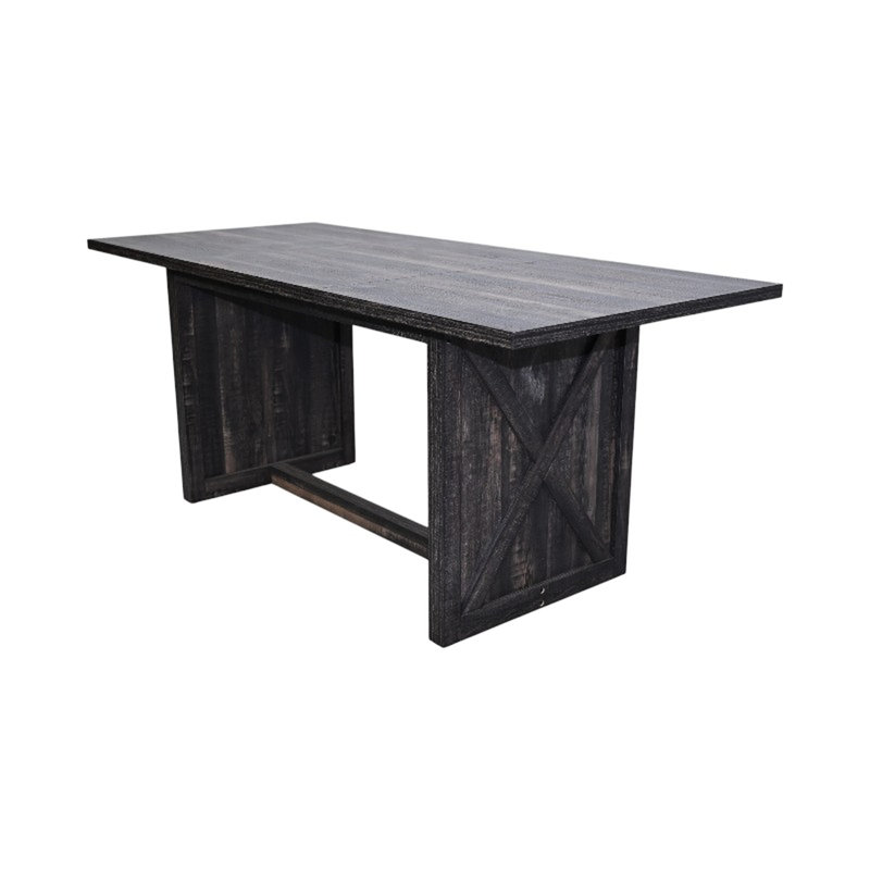 Table de salle à manger antique rectangulaire de 72,32 po x 8 personnes avec pieds de table rectangulaires 72,32 po rustiques