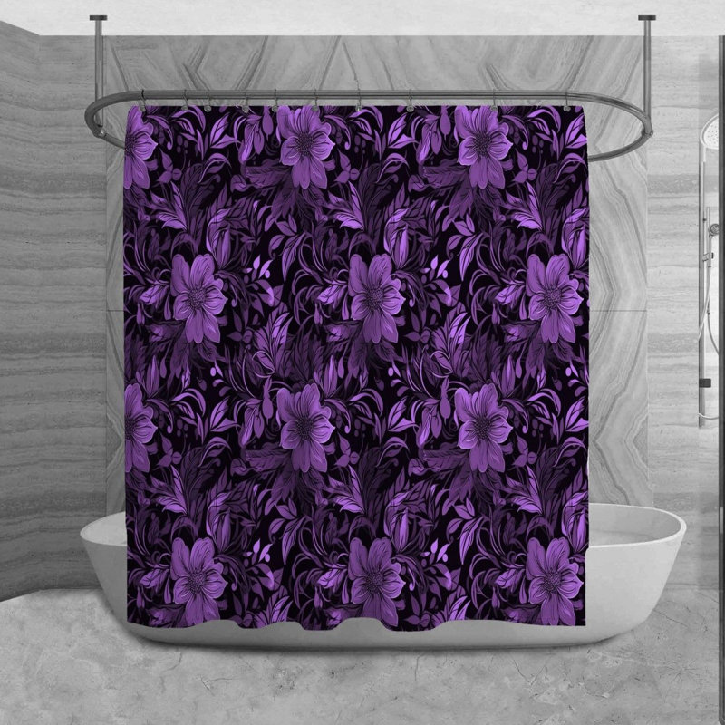 Mylez Floral Shower Curtain, 84" H x 70" W