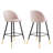 Cordial Performance Velvet Bar Stools - Set of 2-1761578502