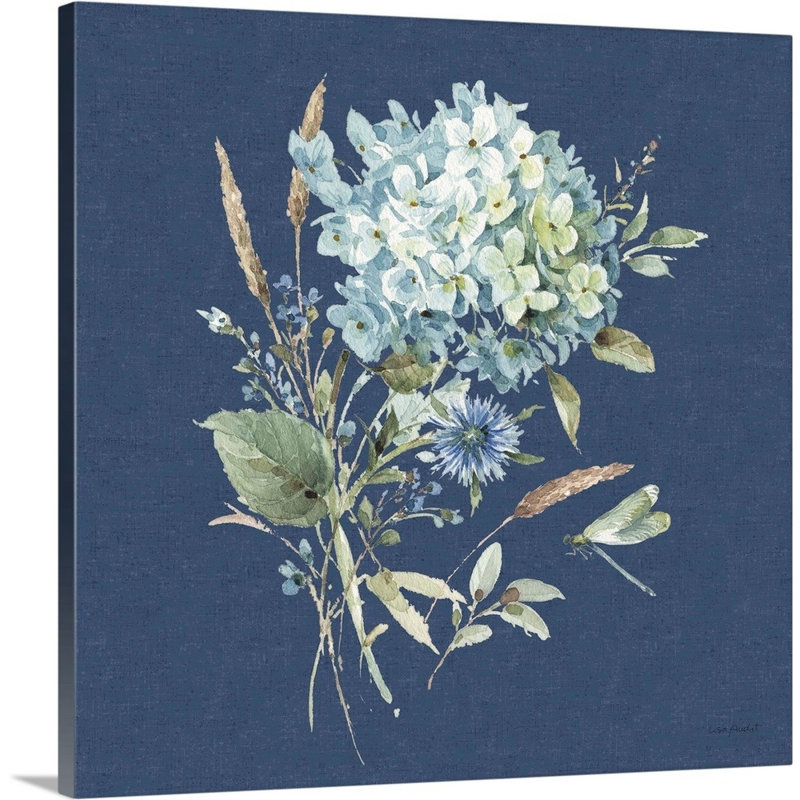 «Bohemian Blue 03 on Blue» par Lisa Audit - reproduction d'art, Toile tendue, H 20 po x l 20 po x P 1,25 po
