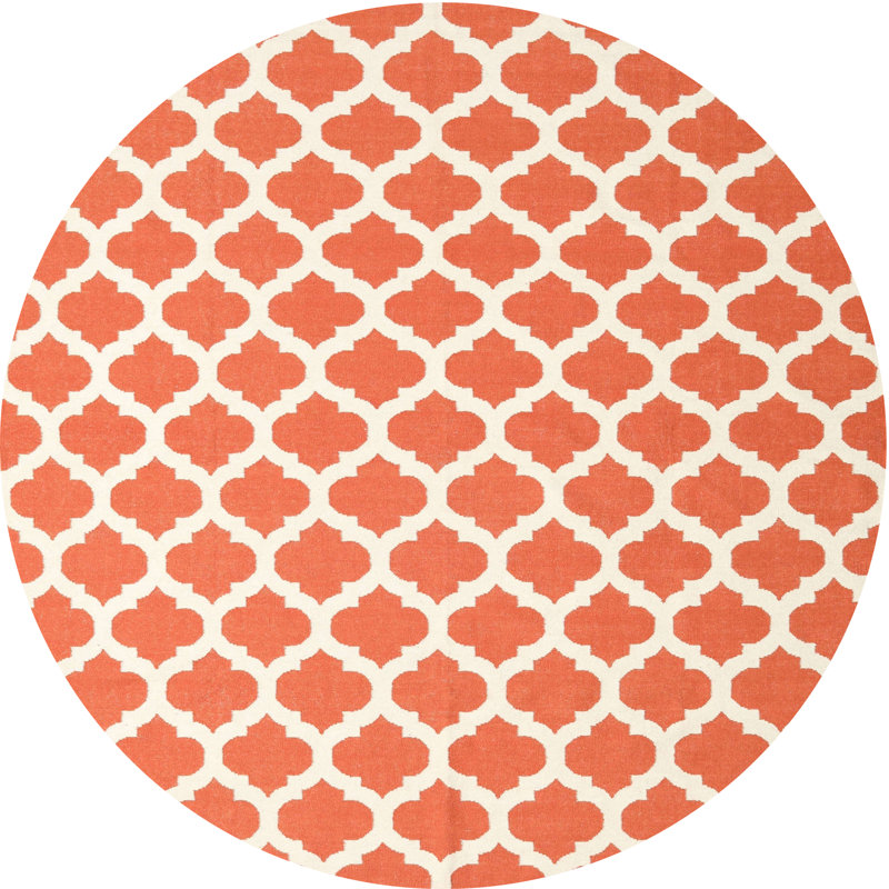 Geometric Indoor Rug, Round 3'
