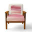 Chaise rembourrée Abstract Minimalisme - Fauteuil Blush Horizon Lines II-278306275