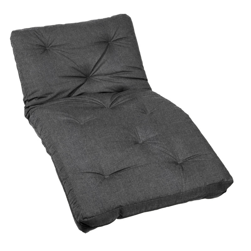 Maeder Cotton Futon Mattress, Queen, Hudson Asphalt