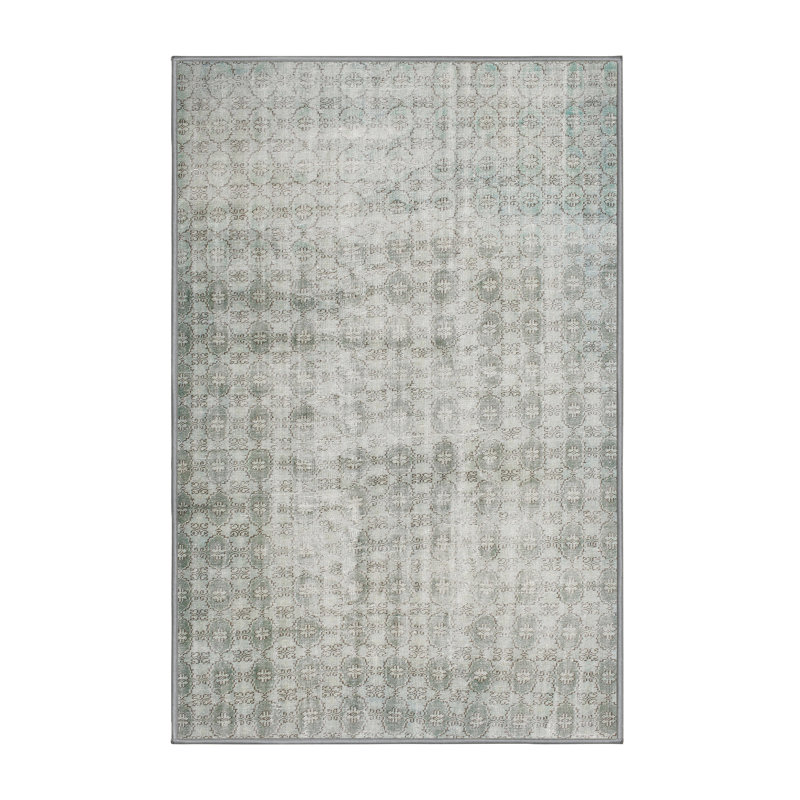 Tapis traditionnel brun / orange / rouge Demani, Rectangle 5 pi x 7 pi