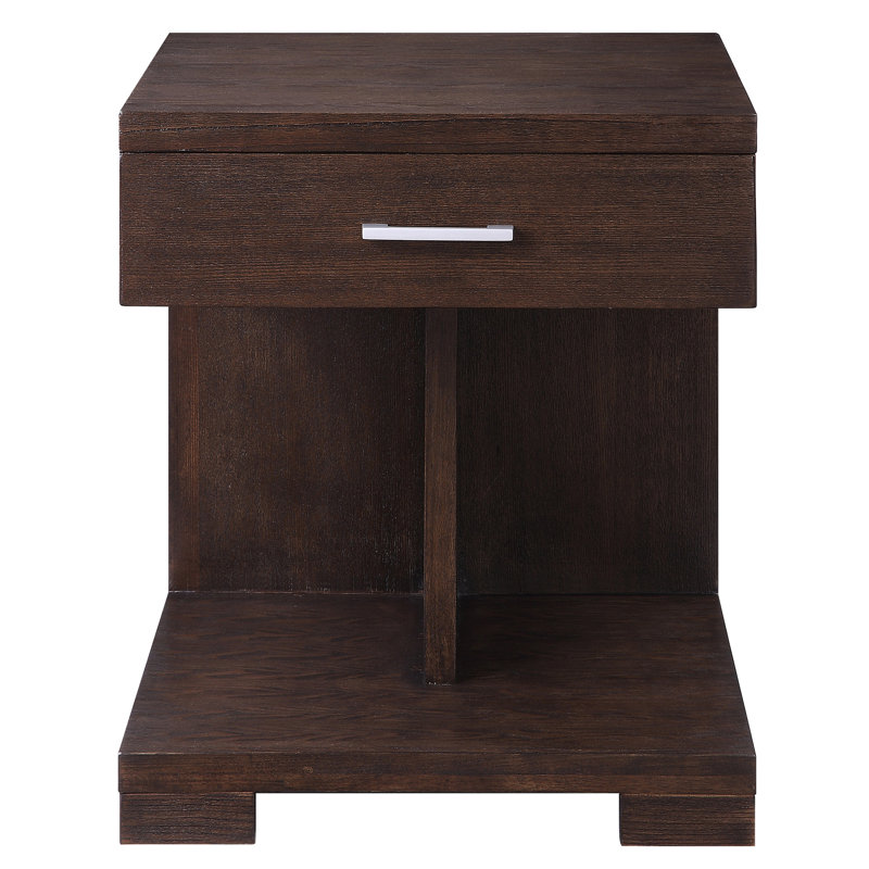 Walnut 1-drawer End Table