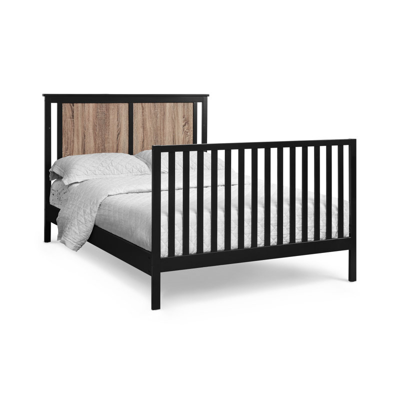 Lit de bébé convertible 4-en-1 Connelly, Noir / brun
