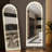Mirror Full Length,Dimmable Arched Full Length Mirror With LED Lights, Floor Mirror With Stand, Wall Mounted Mirror For Bedroom-1164112035