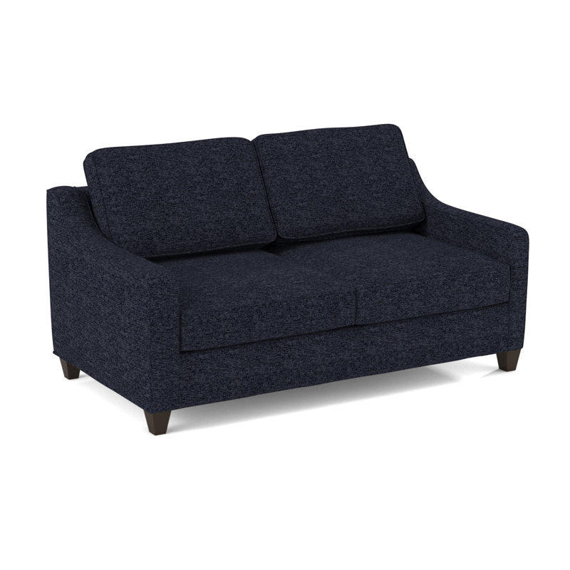 Clark 74" Square Arm Sofa Bed with Reversible Cushions, Cafelle, Archetype Smoke, Hybrid
