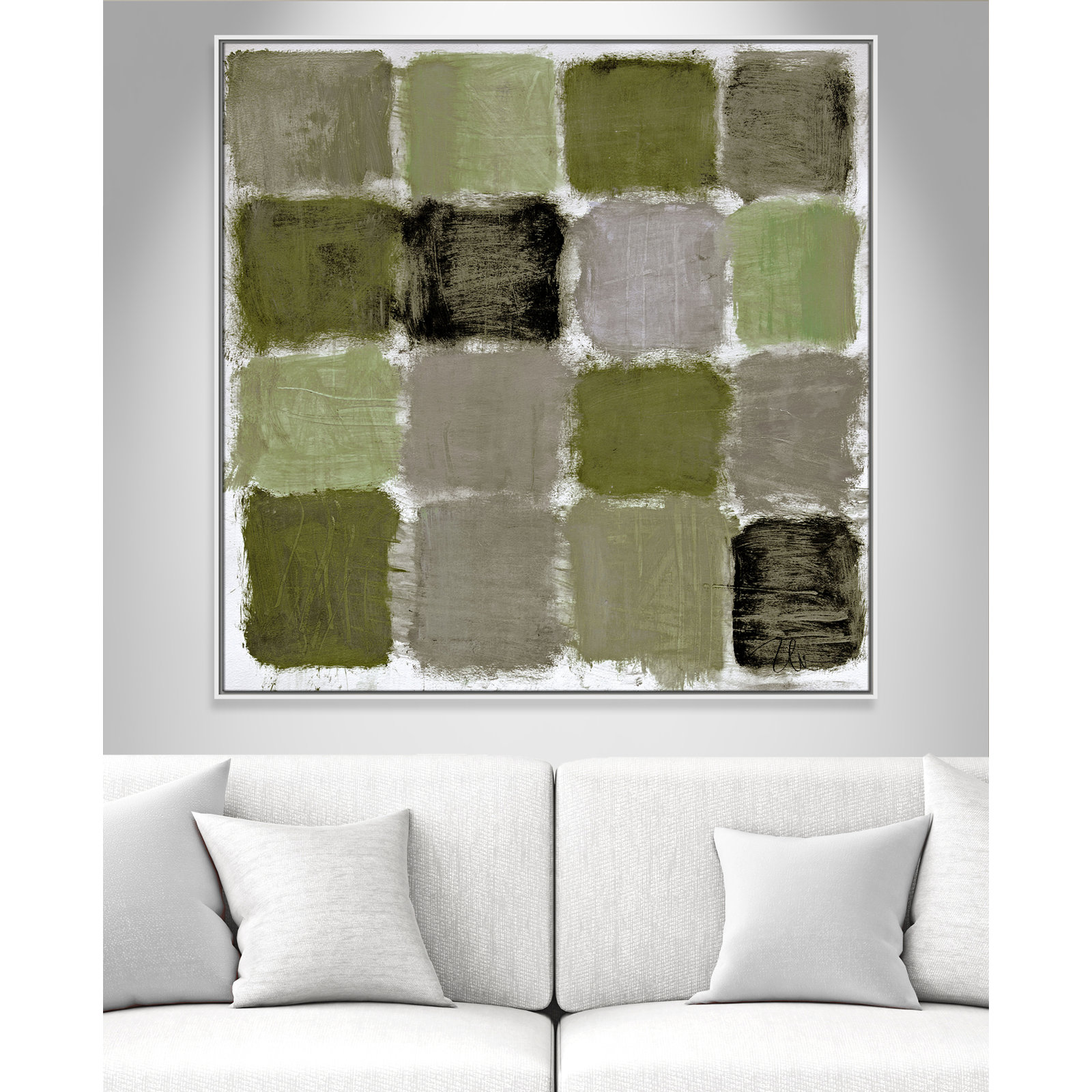 Powder Room Reflections Print by , 46.5" H x 46.5" W, White