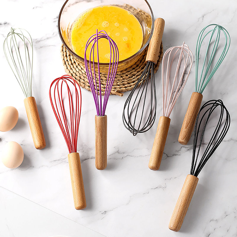 Ustensile de cuisine 10 pouces pour batteur à œuf confortable en silicone, Vert foncé