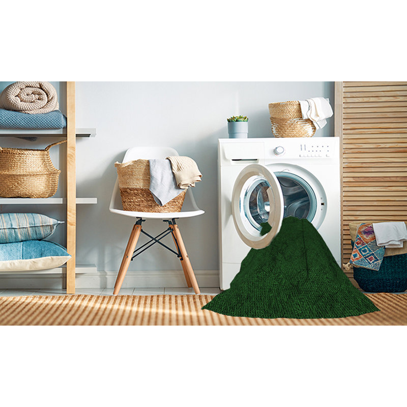 Tapis vert tissé à la machine, Rond 3 pi
