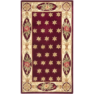 Lenora Hand Tufted Wool Pile Floral Rug