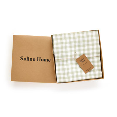 Gingham Check - 100% Pure Linen Tablecloth