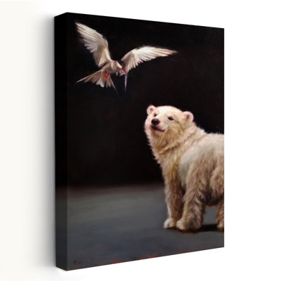 Se faire des amis - animaux, surréalisme urbain et pop, oiseaux, art