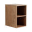 Meuble-lavabo mural en bois avec lavabo en céramique et tablettes de rangement