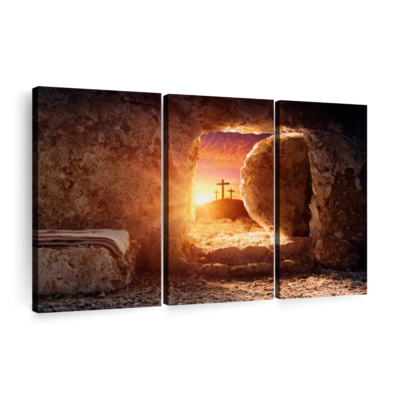 «Resurgion of Jesus Christ», reproduction d'art sur toile, H 20 po x l 33 po x P 1,25 po