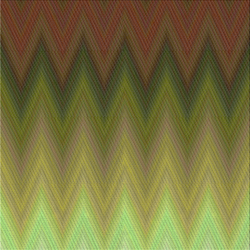 Tapis vert/brun à motifs Efstathios, Carré 5 pi
