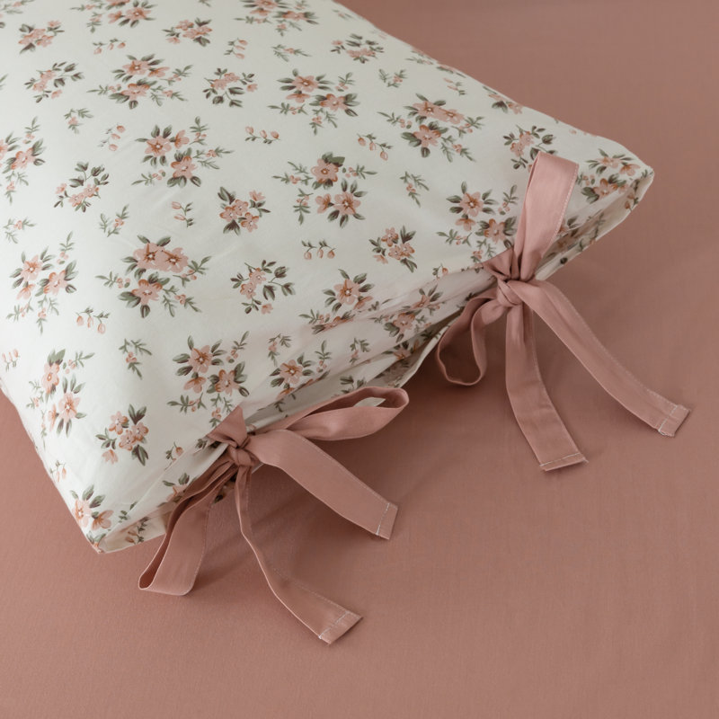 Chic 100% Cotton Flower Printed Duvet Cover Set, Floral 15, Twin Duvet Cover + 2 Standard Pillowcases