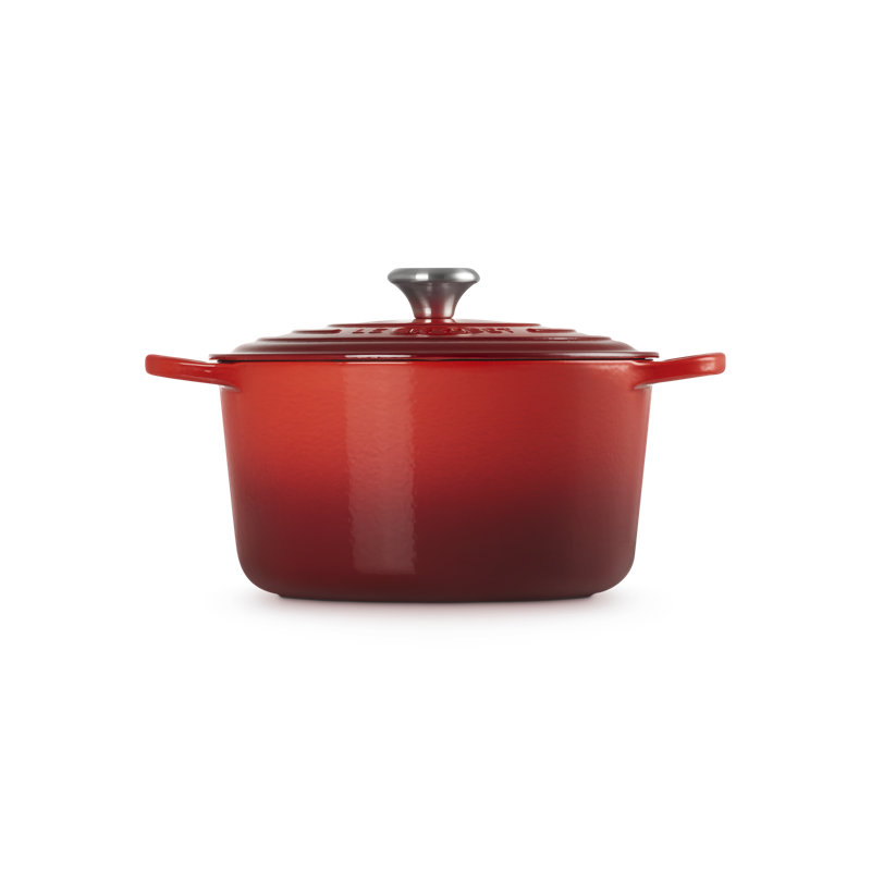 Le Creuset Signature Enameled Cast Iron Deep Round Dutch Oven 6.5 Qt., Cerise, 6.5 quarts, Cerise