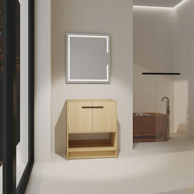 Meuble-lavabo sur pied 30 po, 2 portes, meuble-lavabo sur pied autoportant, contreplaqué (excluant l'évier)