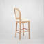 Ensemble de 2 tabourets en bois avec sièges rembourrés French Country