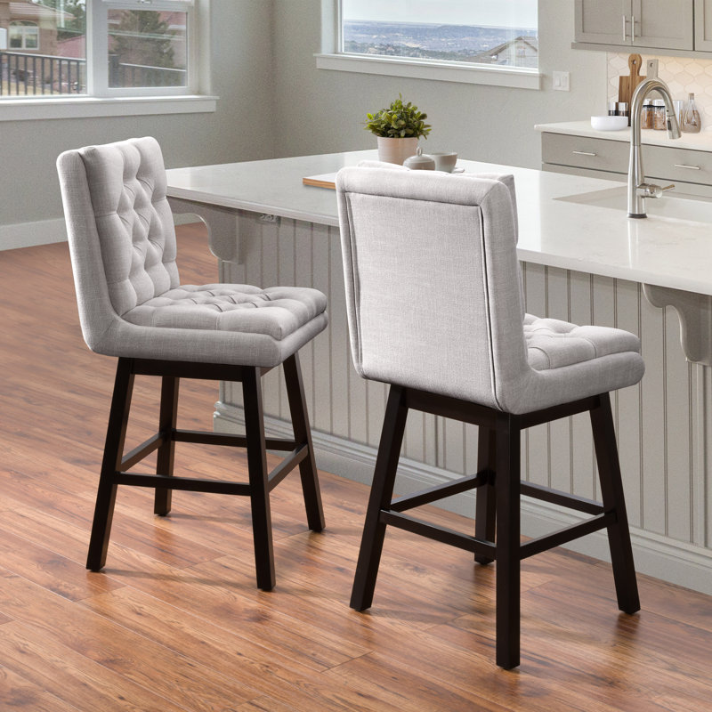 Tabouret de comptoir 26,5 po Sapphira, Gris clair